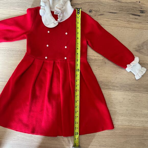 SMILING PINKER - Girls
Peter Pan Collar Sweater Dress - Red - Approx Size 6 - Picture 11 of 11